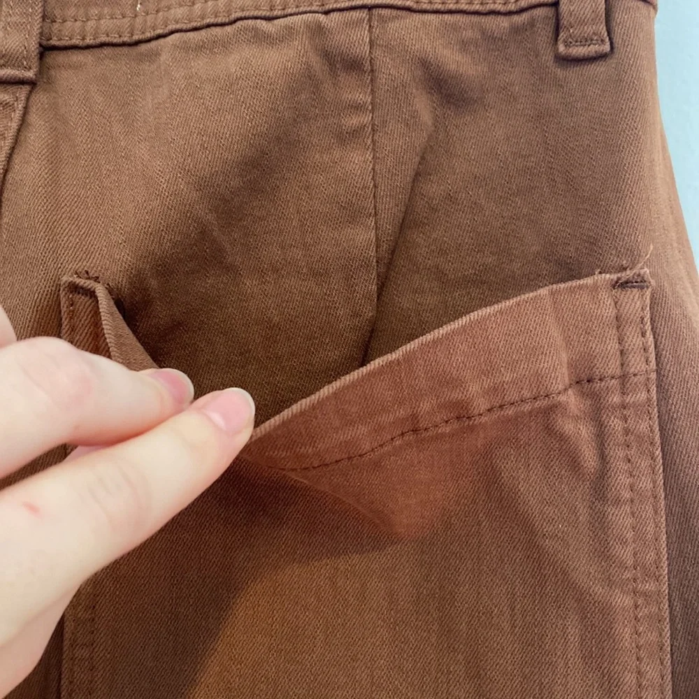 Primark BNWOT brown denim pants size 10 - Picture 6 of 6